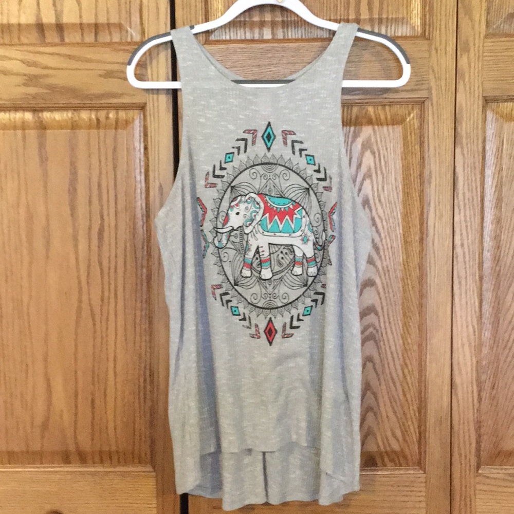 Elephant print tank